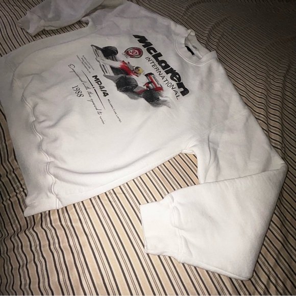 Abercrombie & Fitch MCLAREN Formula 1 Team Sweatshirt Crewneck Oversized Small - Picture 3 of 10